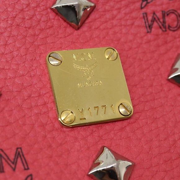MCM Vicetos Backpack PVC Leather Pink - Picture 12 of 15